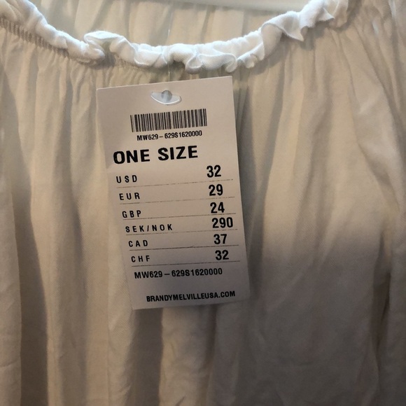 Brandy Melville white romper Size USD 32 EUR 29. One size on tag - Picture 3 of 4